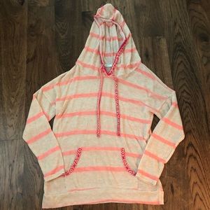 Sheer Striped Hoodie